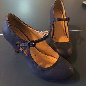 Navy Mary Jane Heels